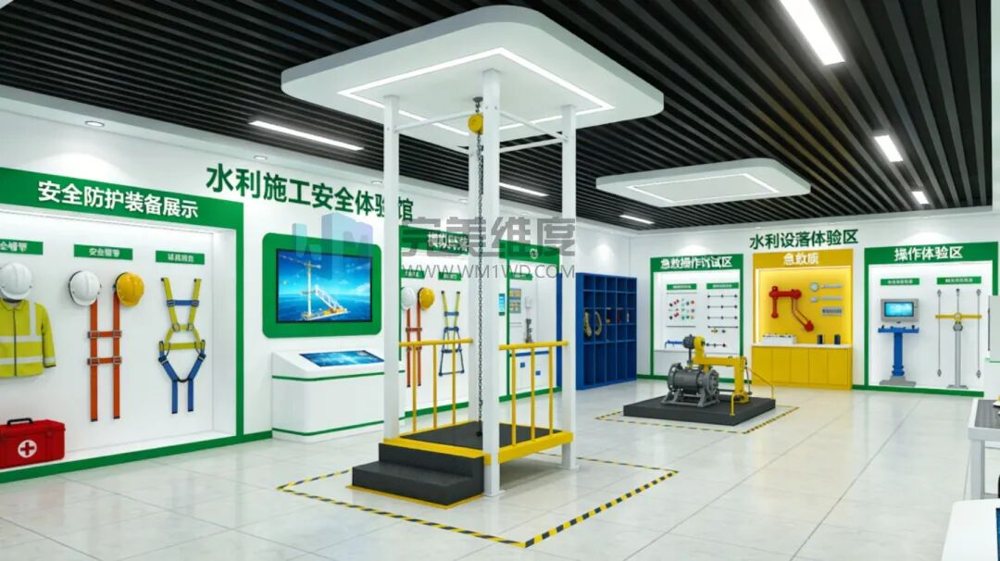 该区域通过实体模拟设备,让体验者直观感受违规操作带来的直接伤害,形成