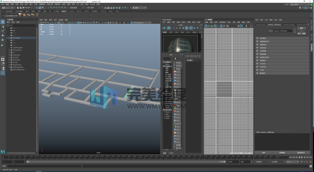图4:巷道3D模型制作