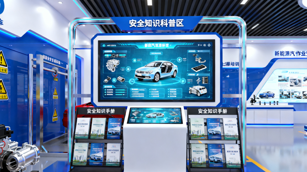 通过问答问题的形式，让参观者在轻松愉快的氛围中学习消防、交通、安全生