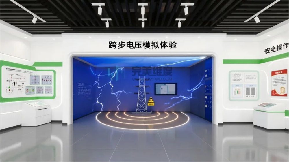 通过构建虚拟场景,让体验人员以亲身体验的方式感受跨步电压触电,并通过