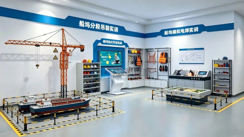 针对船坞搭载合拢的核心工序，设置专项作业实训模块，实现“看得懂、学得