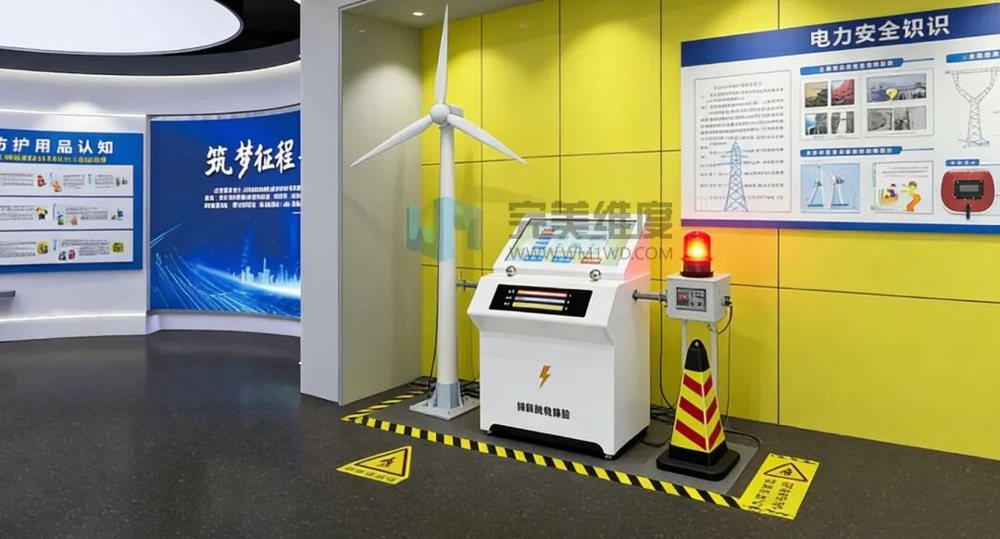 综合性的安全培训装置,模拟各种触电情景,并结合触电相关知识学习、案例