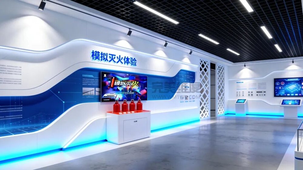 集成模拟灭火体验、测评演练、消防知识、法规与火灾案例学习模块，测评覆