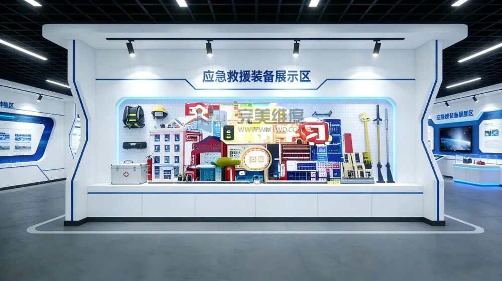 集成展示各类应急救援装备，直观呈现设备功能与使用场景，助力培训与应急