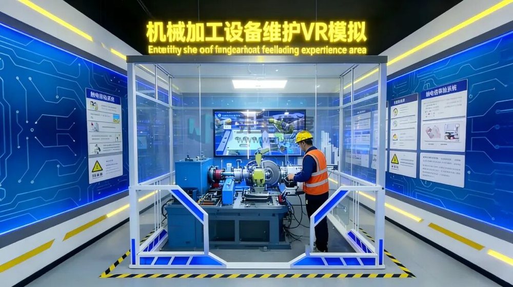 通过实体设备模型和VR技术相结合，打造沉浸式模拟维修体验，帮助体验者