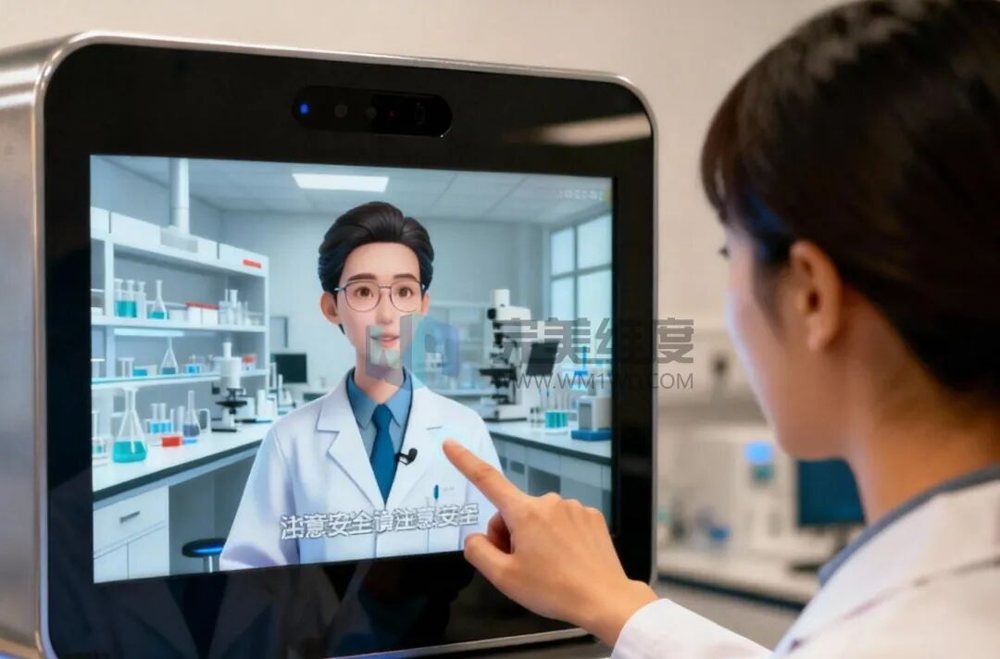 采用虚拟专家形象,结合动态表情、手势与三维可视化技术,实现实时互动问