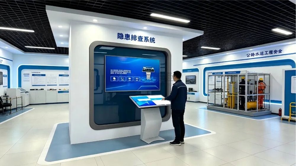 依托360度全景拍摄，还原码头、施工现场、临水围堰真实作业环境，员工