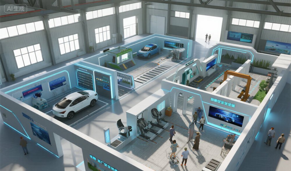 空间布局1000m²示例